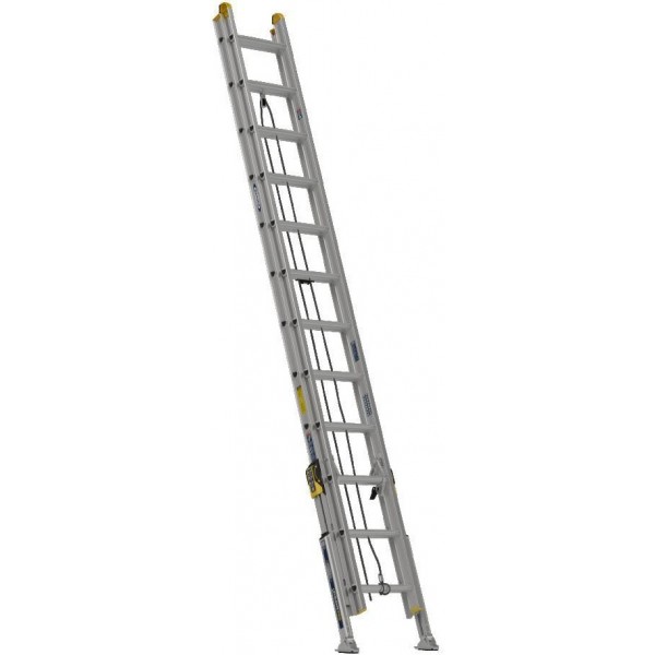 Werner 24 Ft. Type I Aluminum D-Rung Extension Ladder with Werner LevelSafe Pro Leveler