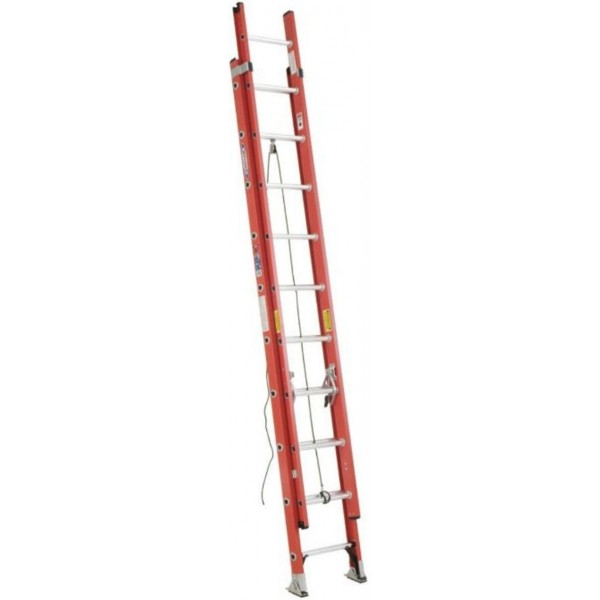Werner 28 Ft. Type IA Fiberglass D-Rung Extension Ladder with Werner LevelSafe Pro Leveler