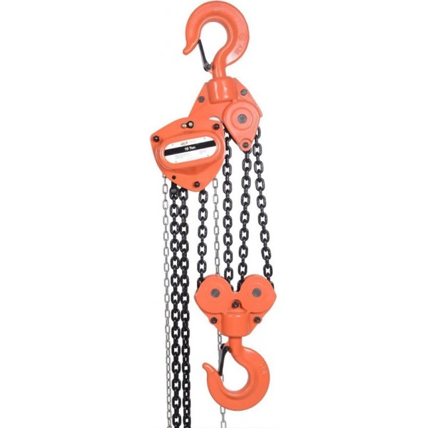 Atlas Lifting and Rigging ACH 10 Ton Chain Hoist 22000 lbs 10 Ft. Lift