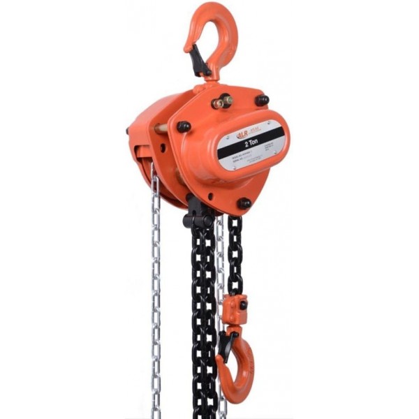 Atlas Lifting and Rigging ACH 2 Ton Chain Hoist 20 Ft. Lift with Overload Protection