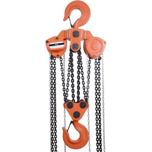Atlas Lifting and Rigging ACH 20 Ton Chain Hoist 20 Ft. Lift with Overload Protection