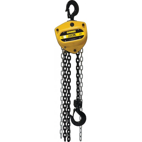 Sumner PCB150C20WO 1-1/2 Ton Chain Hoist 20 Ft. Lift with Overload Protection