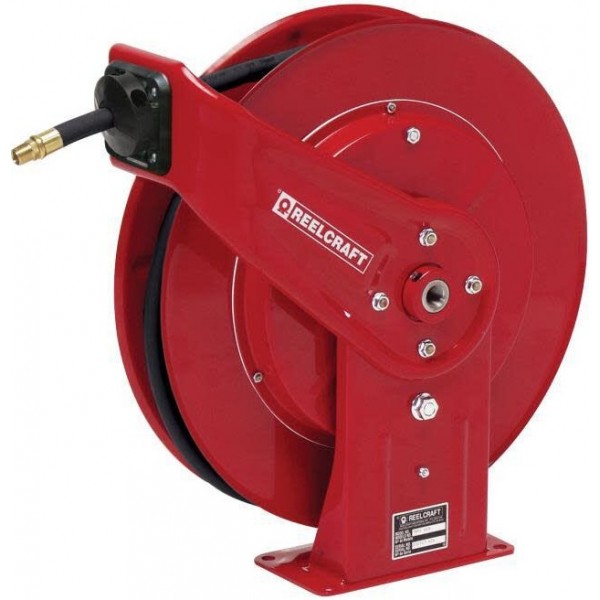 Reelcraft Spring Retractable Hose Reel - 1/4 In. x 50 Ft. 5000 PSI with Hose