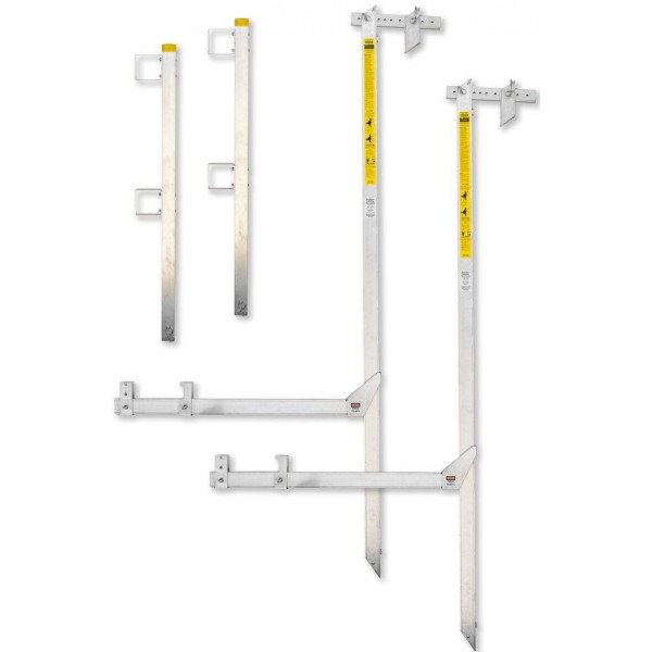 Wall Walker Hanging Scaffold 8' with Guard-rail Posts