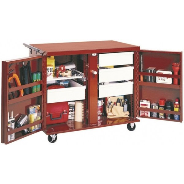 Crescent JOBOX Rolling Work Bench 2 Drawers 2 Shelves 4in Casters