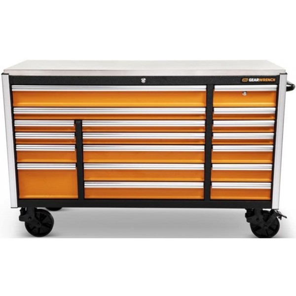 GEARWRENCH 72 in 18 Drawer Rolling Tool Cabinet with Stainless Steel Worktop image