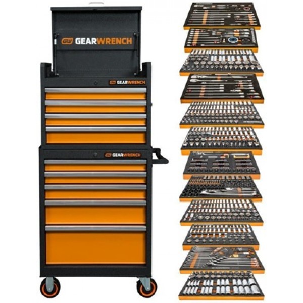 GEARWRENCH 791 Piece MEGAMOD Master Mechanics Tool Set in Premium Modular Foam Trays with Tool Storage