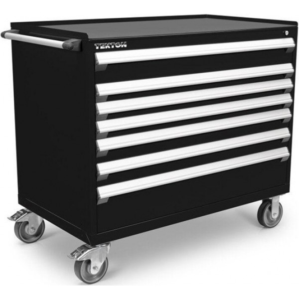 Tekton 7-Drawer Tool Cabinet, Steel Top and Mat, Black (48 x 27 x 41-1/2 Inch)