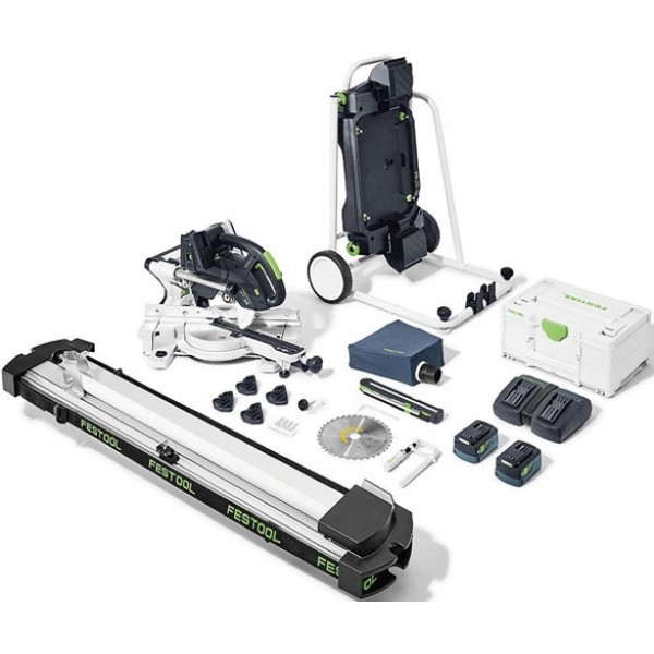 Festool KSC 60 EB 5,0 I-UG-Set Cordless Sliding Compound Miter Saw Kit & Set