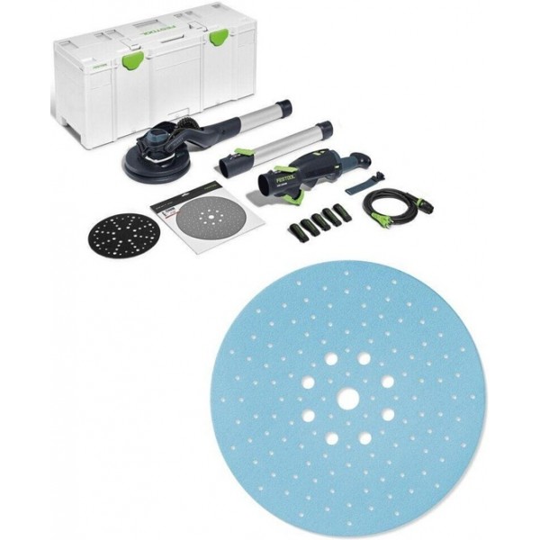 Festool Planex LHS 2 225 EQI-Plus Drywall Sander, P180 Abrasive Bundle