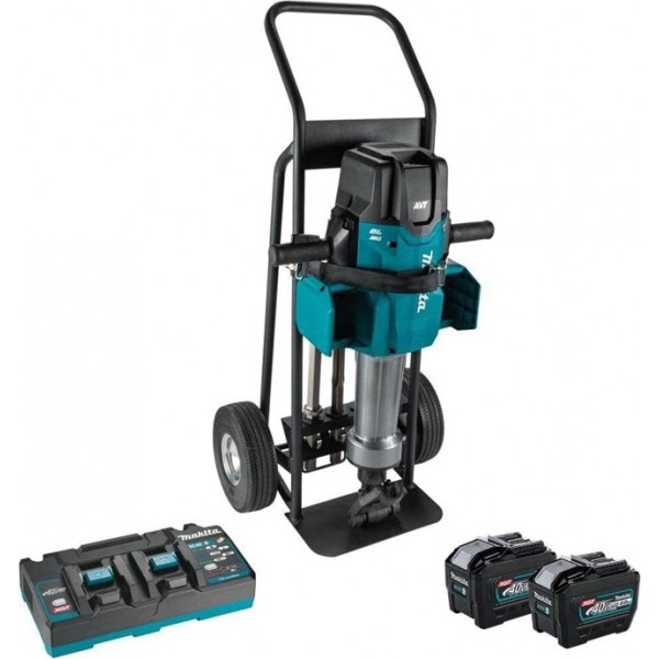 Makita 80V max (40V max X2) XGT Brushless 70 lb. 1-1/8 Inch Hex AVT Breaker Hammer 8 Ah Kit, AWS Capable