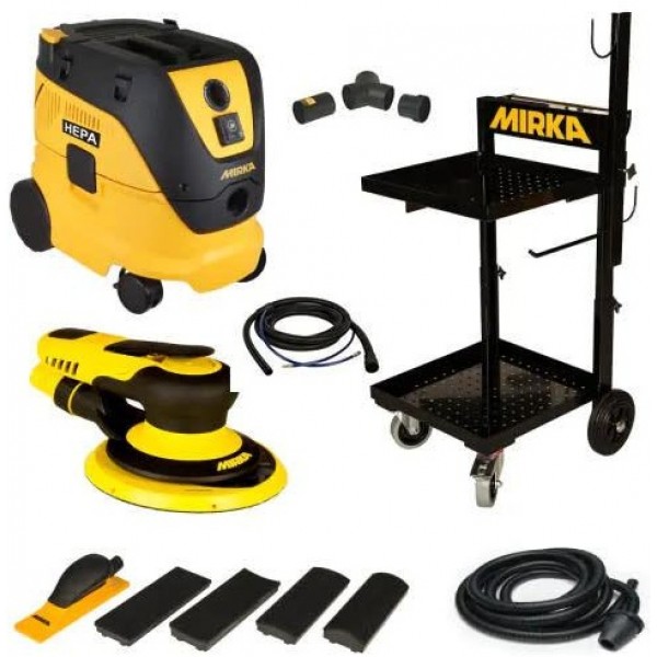 Mirka 6in 5mm Orbit Sander Dust Free Trolley System