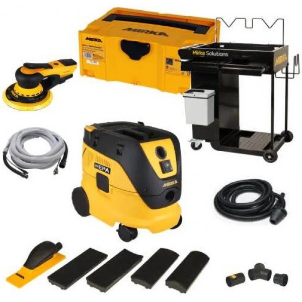 Mirka 6in 5mm Orbit Sander Electric Dust Free Cart System