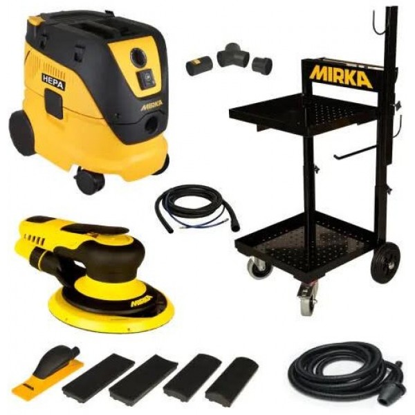 Mirka 6in 8mm Orbit Sander Dust Free Trolley System